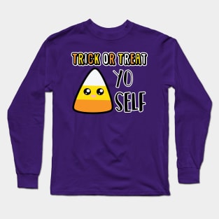 Trick or Treat Yo Self Kawaii Candy Corn Halloween Costume Long Sleeve T-Shirt